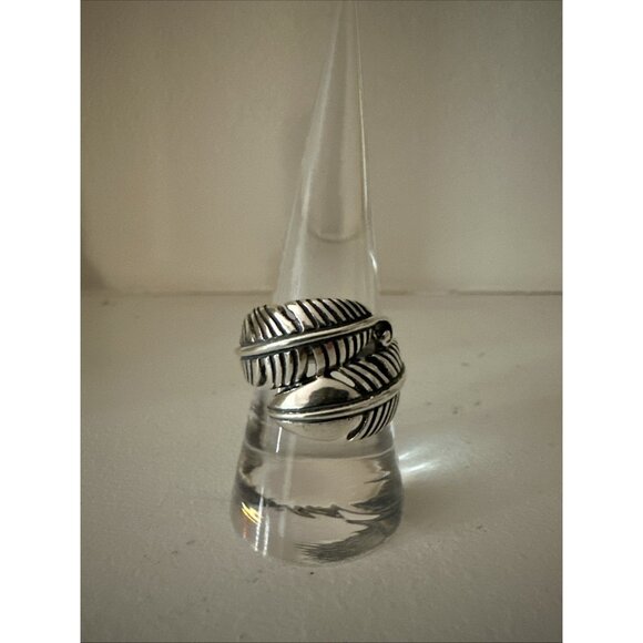 Carolyn Pollack Jewelry - VINTAGE SOUTHWEST DESIGNER CAROLYN POLLACK STERLING SILVER FEATHER RING SZ 9